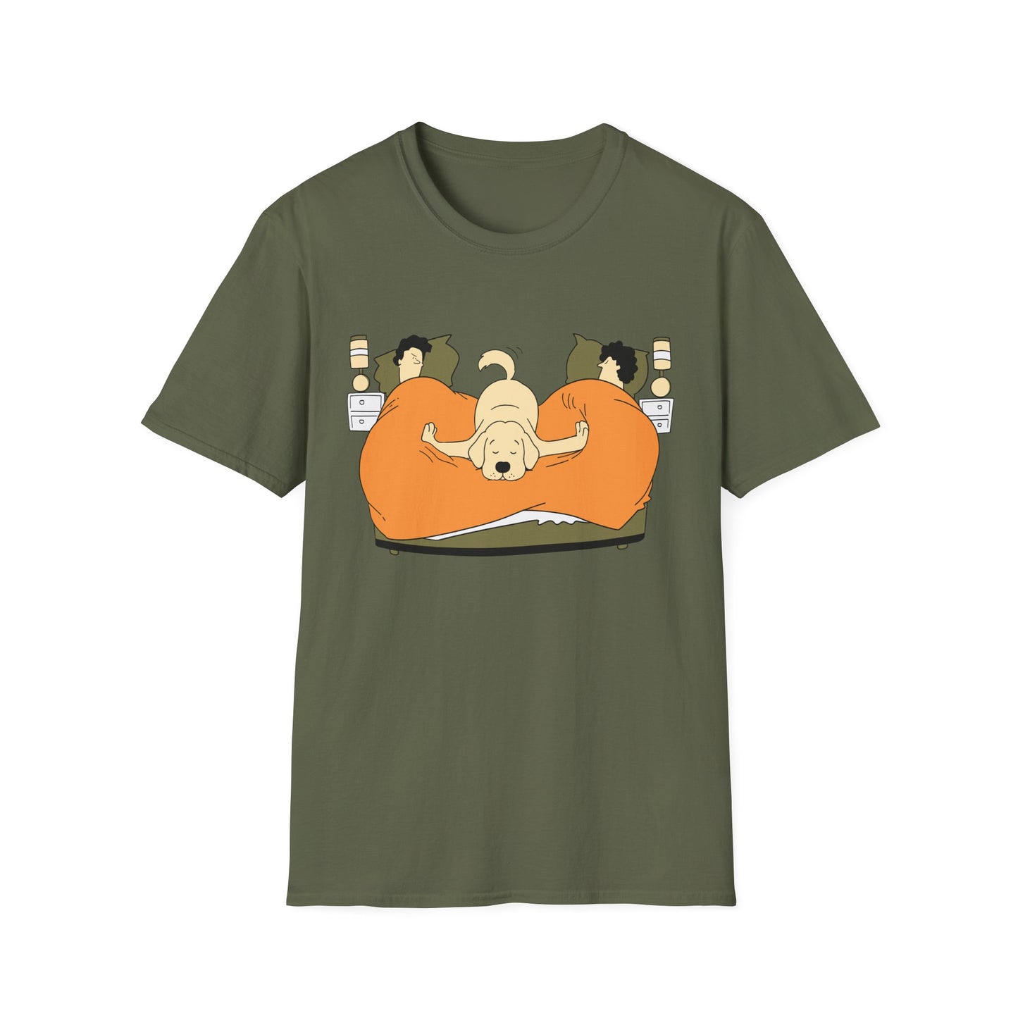 Our Dog Lets Us Sleep Here Tee