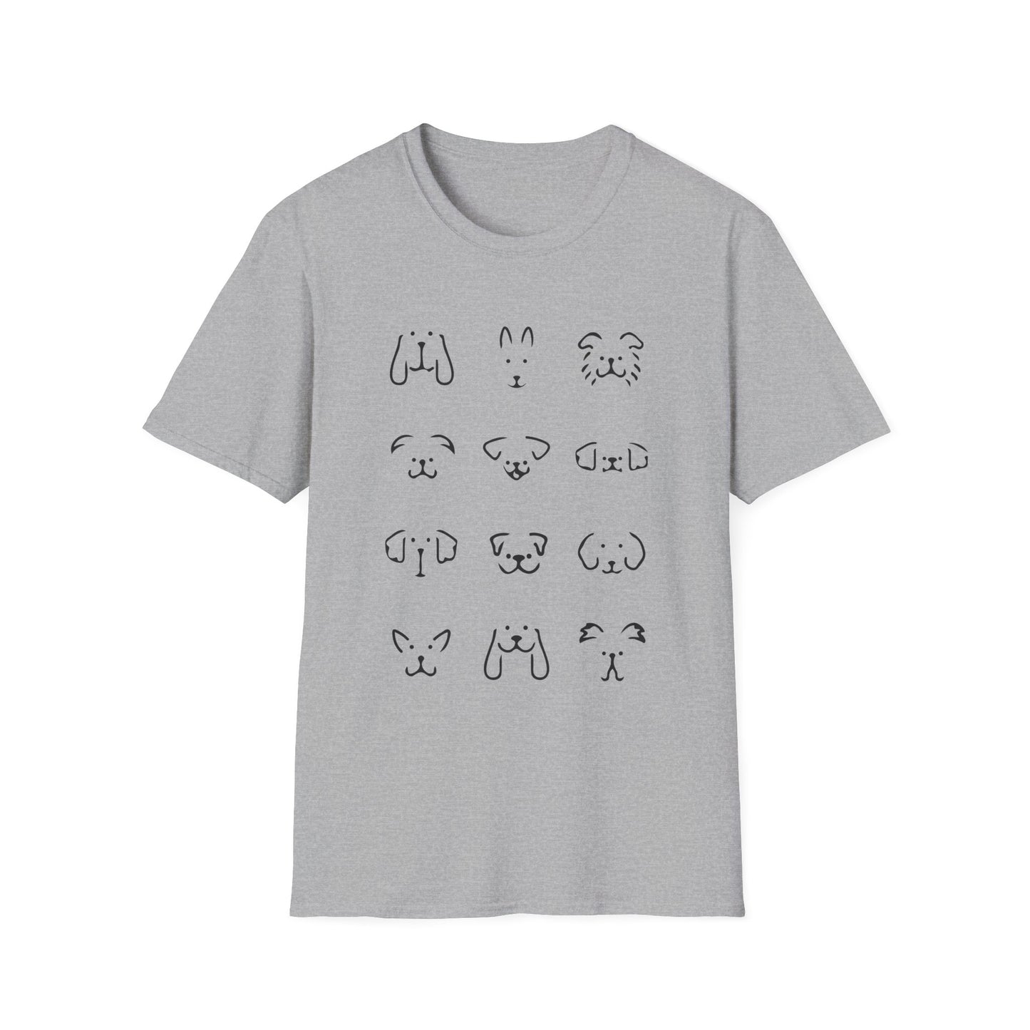 Minimalist Dog Faces Tee