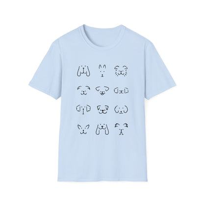Minimalist Dog Faces Tee