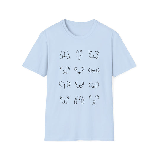 Minimalist Dog Faces Tee