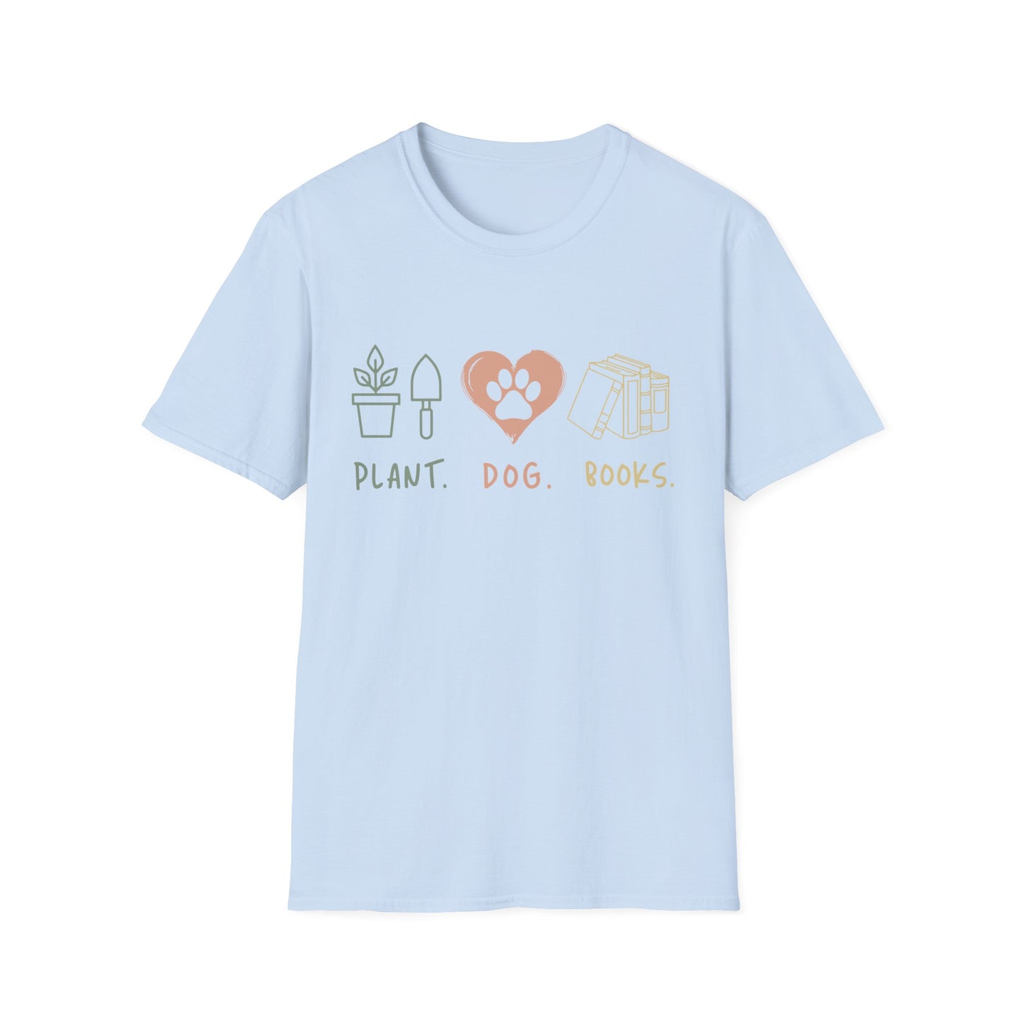 Plant. Dog. Books. Tee