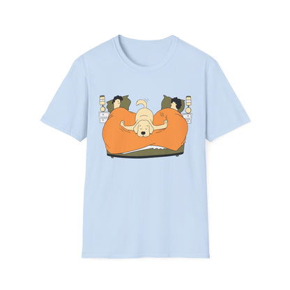 Our Dog Lets Us Sleep Here Tee